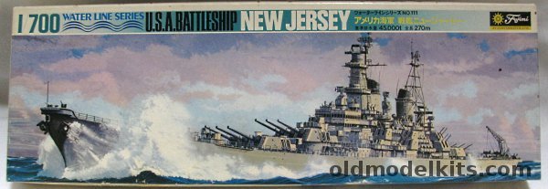 Fujimi 1/700 USS New Jersey BB62 Battleship, WLB111 plastic model kit